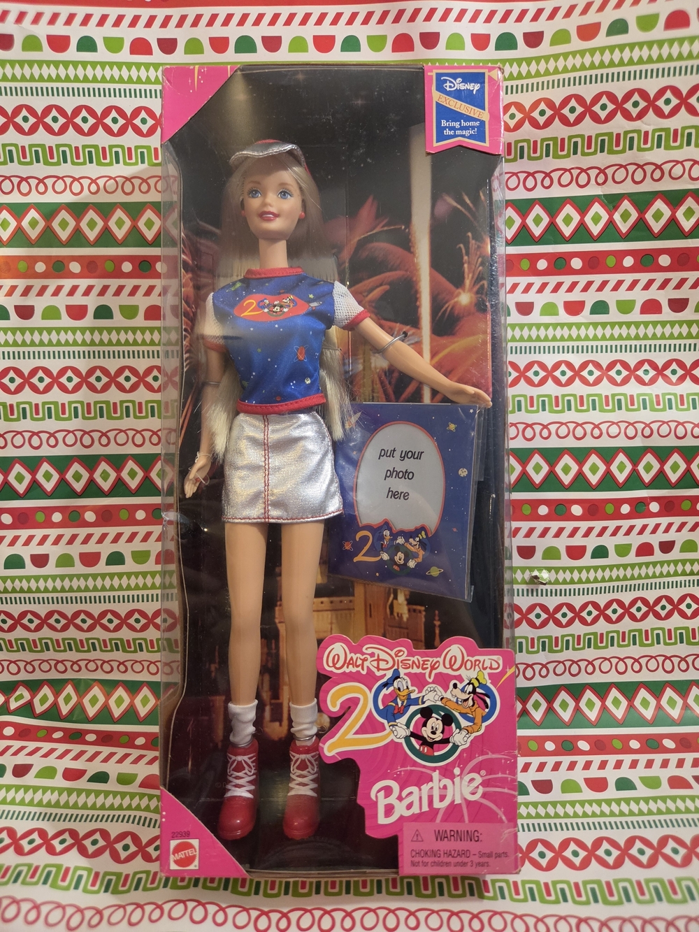 Barbie Disney Walt Disney World 20th Anniversary Doll in Blue, Silver & Red